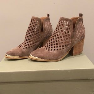 Purple Suede Booties